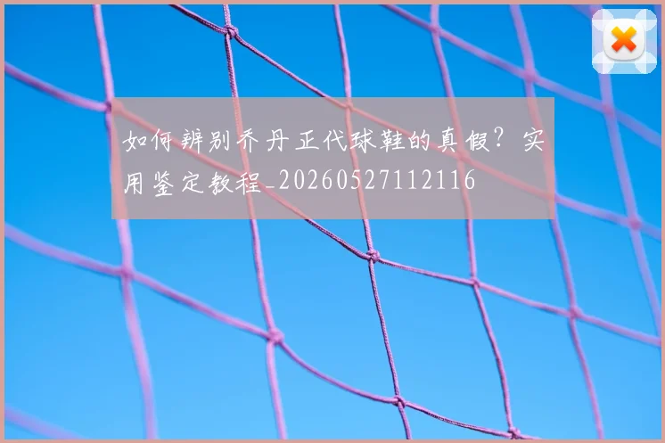 如何辨别乔丹正代球鞋的真假？实用鉴定教程_20260527112116