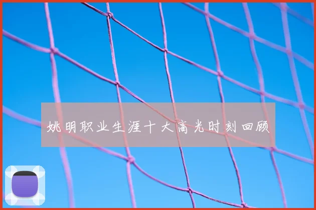 姚明职业生涯十大高光时刻回顾